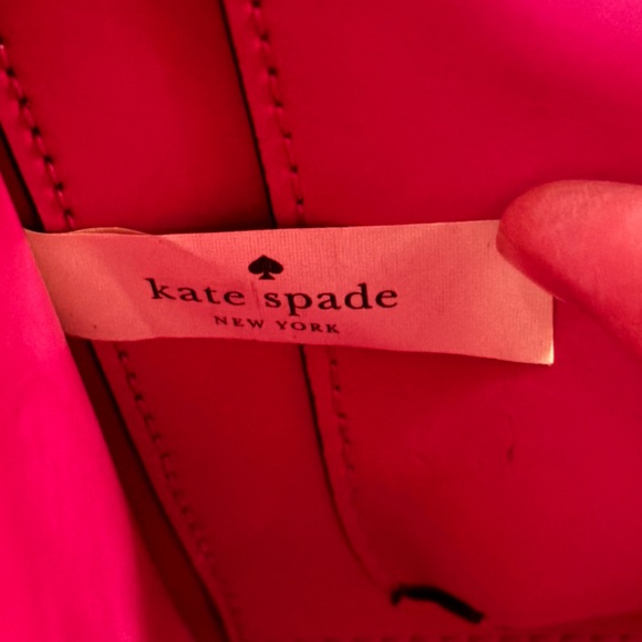 Kate Spade New York Kyra Black Smooth Leather Tote with Pink Accents - Picture 8 of 16